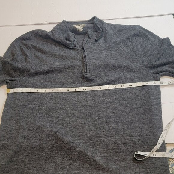 Omni-Wool Base Layer Shirt, Men XL, Gray, 1/4 Zip w/Mock Neck,Thumb Holes, EUC - Picture 8 of 12